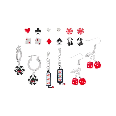 Multi-Pack Jackpot Stud and Dangle Earrings - 9 Pair