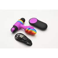 Rainbow Remote Control Vibrating Butt Plug