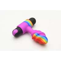 Rainbow Remote Control Vibrating Butt Plug
