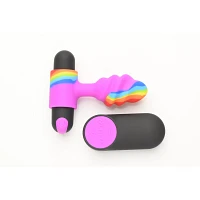 Rainbow Remote Control Vibrating Butt Plug