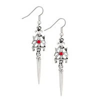 Ornate Gothic Sword Dangle Earrings