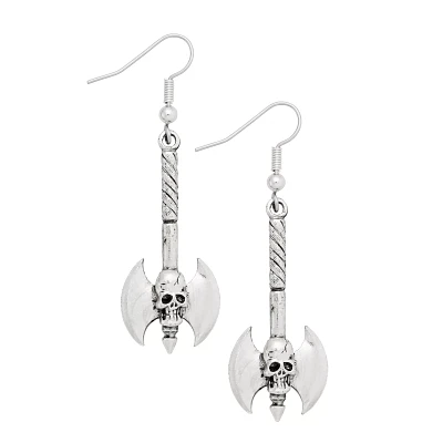 Skull Axe Dangle Earrings