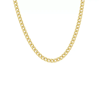 Goldtone Curb Link Chain Necklace