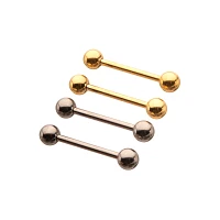 Multi-Pack Silver and Goldtone ASTM F-136 Titanium Nipple Barbells - 2 Pair