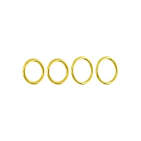 Multi-Pack 14K Gold Hinge Hoops 4 Pack - 14 Gauge