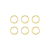 Multi-Pack 14K Gold Hinge Hoops 6 Pack - 16 Gauge
