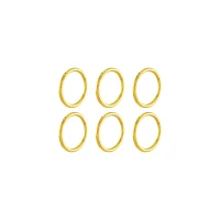 Multi-Pack 14K Gold Hinge Hoops 6 Pack - 16 Gauge