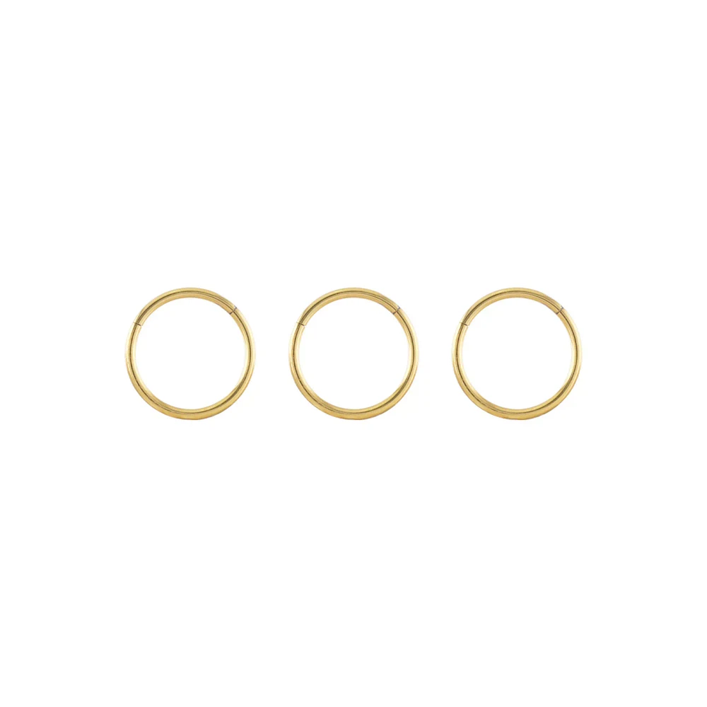 Multi-Pack 14K Gold Plated Hinge Hoops 3 Pack - 20 Gauge
