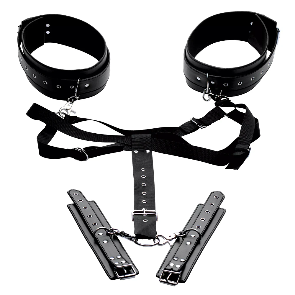 Acquire Easy-Access Thigh Harness with Wrist Cuffs - Master Series