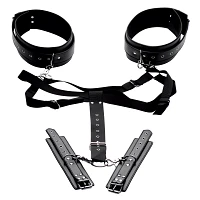 Acquire Easy-Access Thigh Harness with Wrist Cuffs - Master Series