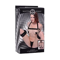 Acquire Easy-Access Thigh Harness with Wrist Cuffs - Master Series