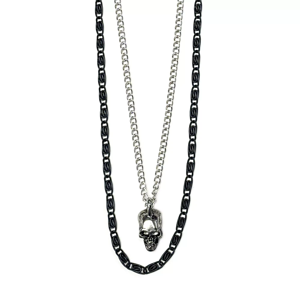 Skull Chain Necklace Set