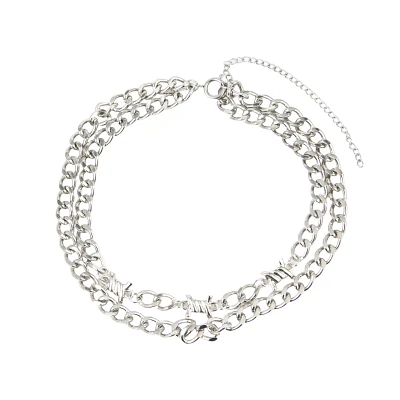 Barbed Wire Chain Choker Necklace