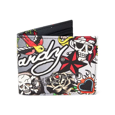 Ed Hardy Skull Tattoo Bifold Wallet