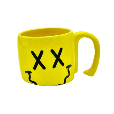 Smiley Face Half Handle Coffee Mug - 22 oz.