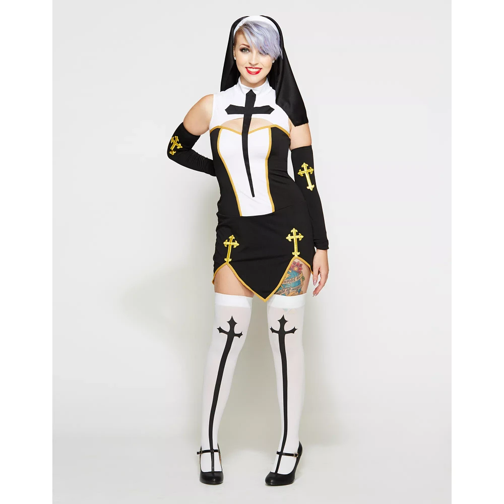 Adult Bad Habit Nun Costume
