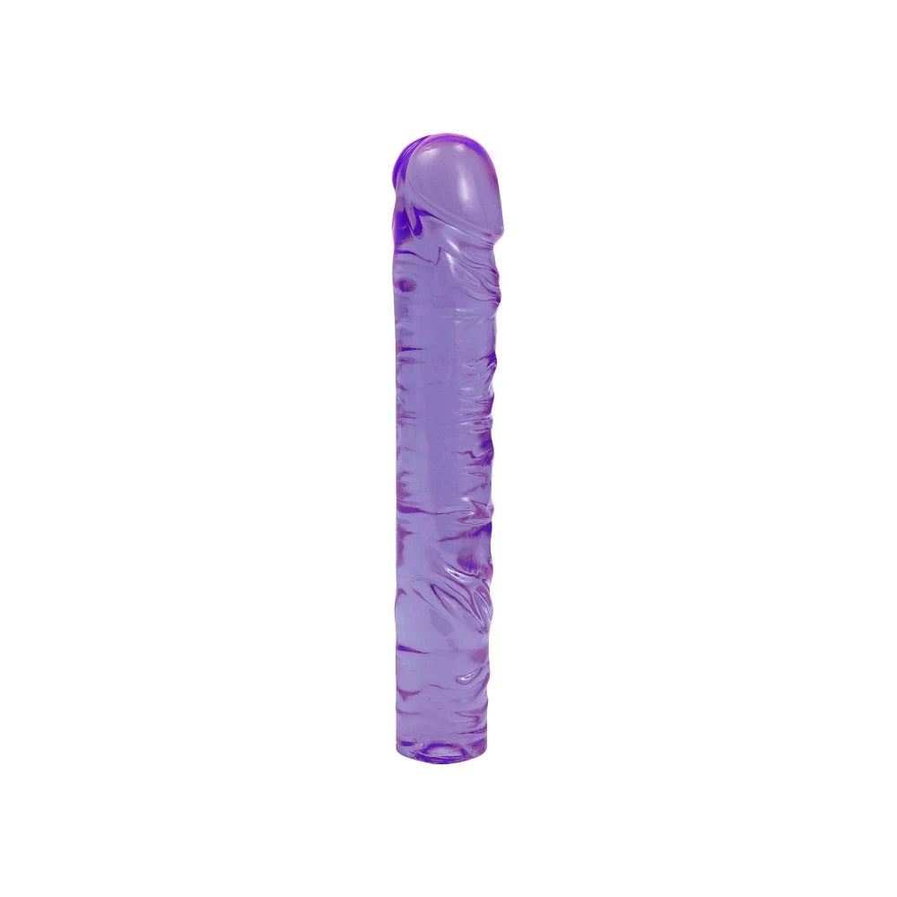 Crystal Jellies Dildo - 10 Inch - Purple