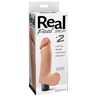Real Feel No. 2 Multi Speed Waterproof Vibrating Dildo - 7.25 Inch