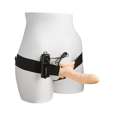 Vibrating Him Her Hollow Strap-On 6.5 Inch - Fetish Fantasy