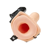 Vibrating Him Her Hollow Strap-On 6.5 Inch - Fetish Fantasy