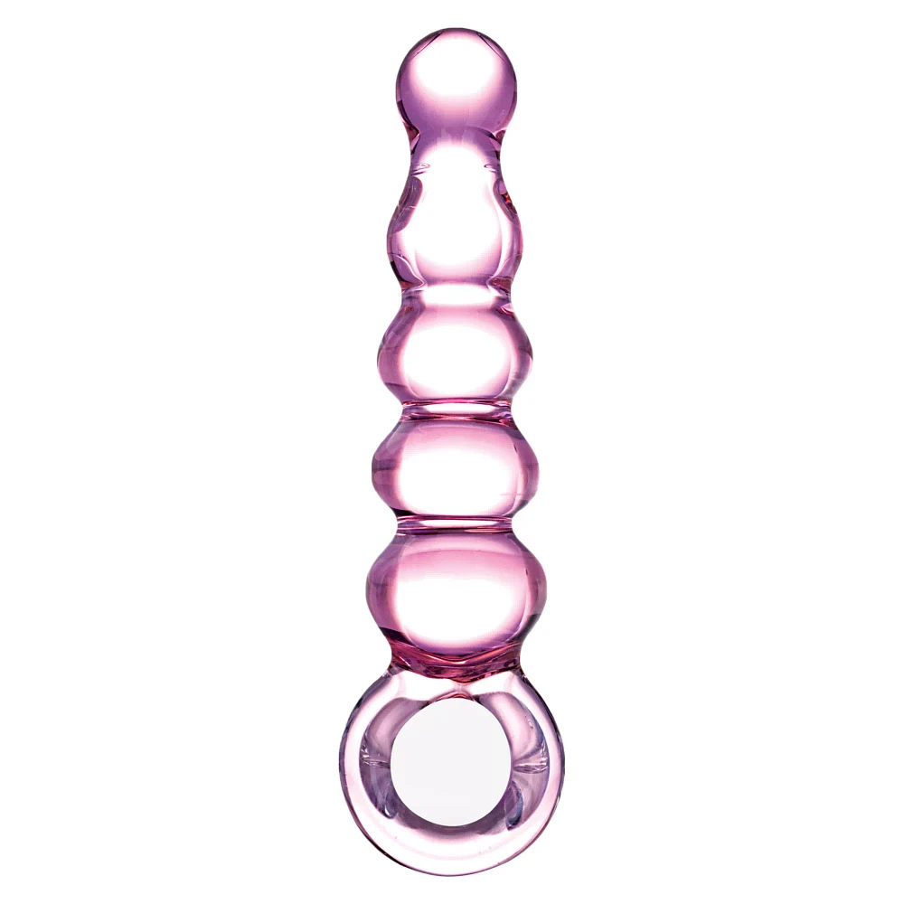 Beaded Glass Butt Plug - 7.5 Inch