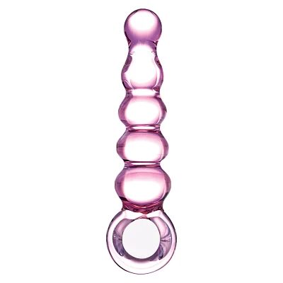 Beaded Glass Butt Plug - 7.5 Inch