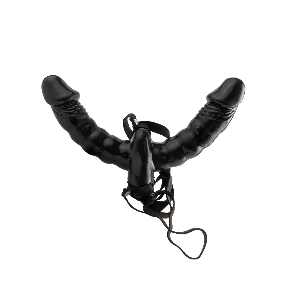 Vibrating Double Delight Strap On Dildo Set - Fetish Fantasy
