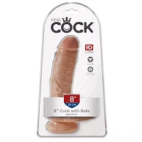 King Cock Tan Dildo With Balls