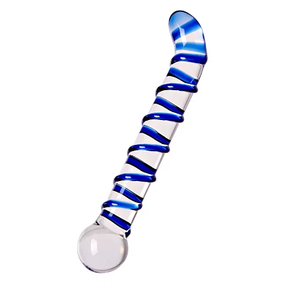 Mr. Swirly G-Spot Glass Dildo - 6.5 Inch