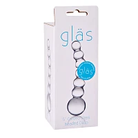 Curved Beaded Glass Dildo - 5 Inch