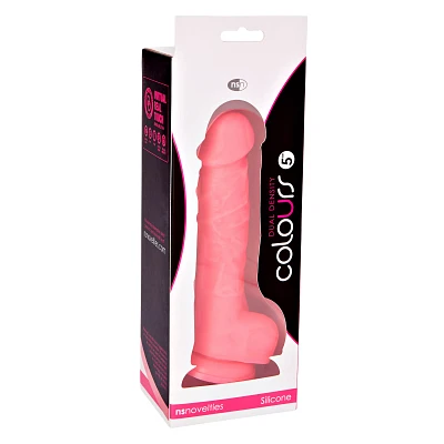 Suction Cup Dildo with Balls Pink - 5 Inch