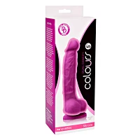 Suction Cup Dildo with Balls Purple - 5 Inch
