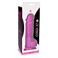 Suction Cup Dildo with Balls Purple - 5 Inch
