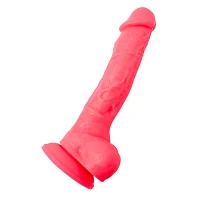 Suction Cup Dildo with Balls Blue - 8 Inch