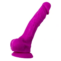Suction Cup Dildo with Balls Blue - 8 Inch