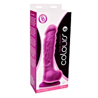 Suction Cup Dildo with Balls Blue - 8 Inch