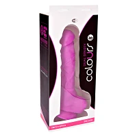 Suction Cup Dildo with Balls Blue - 8 Inch