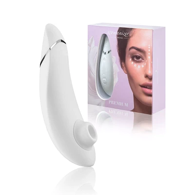 Premium Waterproof Rechargeable Massager White - Womanizer