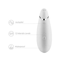 Premium Waterproof Rechargeable Massager White - Womanizer