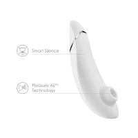 Premium Waterproof Rechargeable Massager White - Womanizer