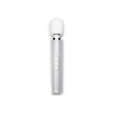 White Glitter Glimmer Wand Vibrator Kit