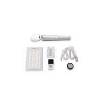 White Glitter Glimmer Wand Vibrator Kit