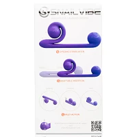 Multi-Function Purple Rechargeable Waterproof Snail Vibrator 9.5 Inch