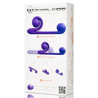 Multi-Function Purple Rechargeable Waterproof Snail Vibrator 9.5 Inch