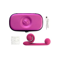 Multi-Function Purple Rechargeable Waterproof Snail Vibrator 9.5 Inch