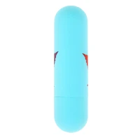 Jessi 420 Blue 10-Function Rechargeable Waterproof Weed Leaf Bullet Vibrator - 3 Inch