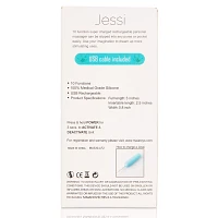 Jessi 420 Blue 10-Function Rechargeable Waterproof Weed Leaf Bullet Vibrator - 3 Inch