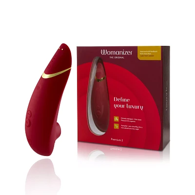 Premium 2 14-Function Rechargeable Waterproof  Clitoral Stimulator Bordeaux 6.5 Inch - Womanizer
