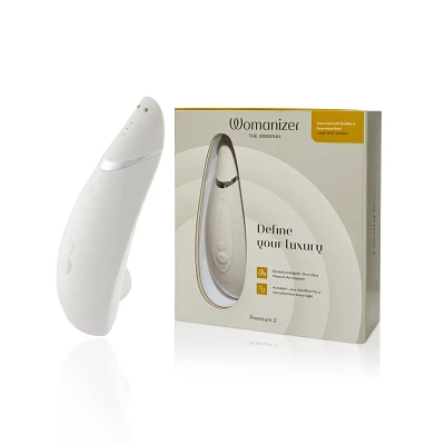 Premium 2 14-Function Rechargeable Waterproof  Clitoral Stimulator Gray 6.5 Inch - Womanizer