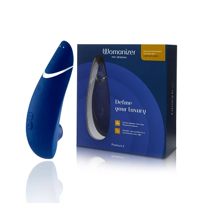Premium 2 14-Function Rechargeable Waterproof  Clitoral Stimulator Blueberry 6.5 Inch - Womanizer